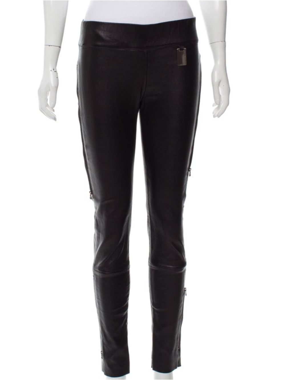 Thomas Wylde Black Leather Skinny Moto Pants excellent condition sz small